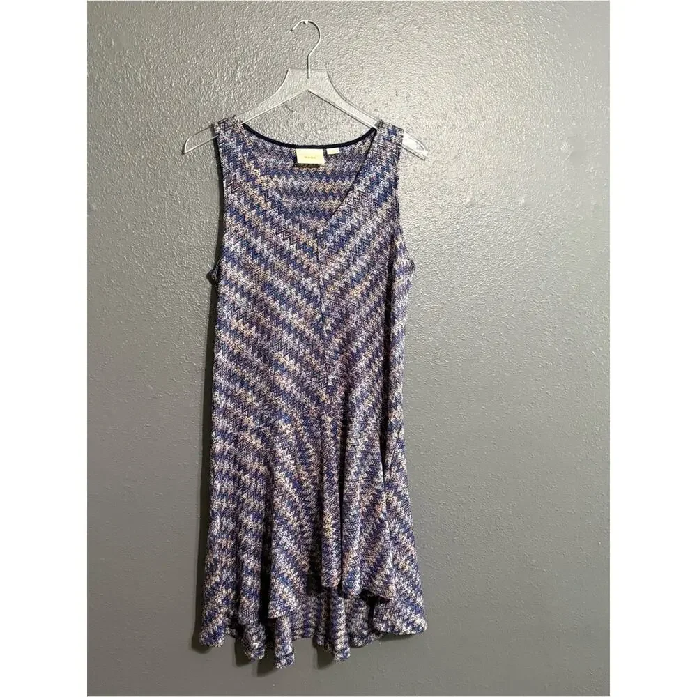 Anthropologie Maeve Knit Drop Waist Midi Dress Size L